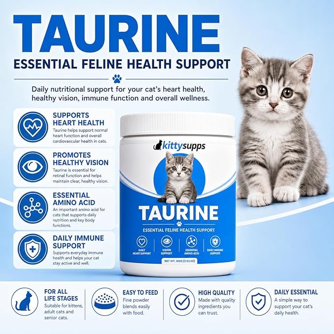 Taurine for Cats, Soft Cat Chews with Taurine, Daily Cat Treats for Easy Feeding, Tasty Pet Care Chews