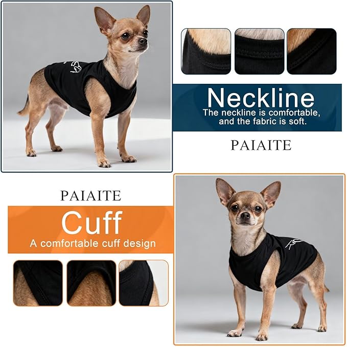Discover Cozy Cotton Canine Wear: Lightweight, Breathable and Soft, Dog Shirt Vest with Eye-Catching Graphics(HIGH Five), Keeping Your Furry Friend Warm and Comfy! Black M