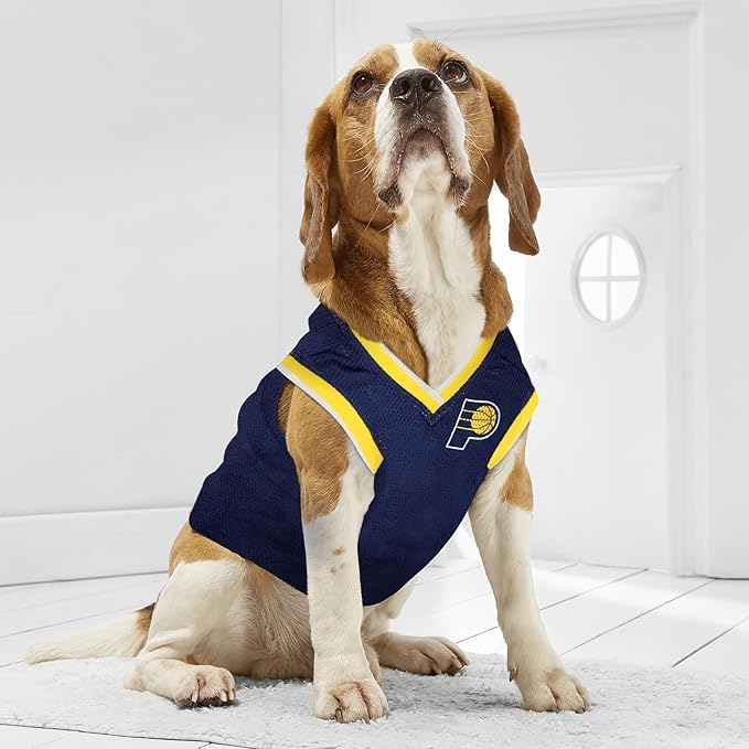 Pets First NBA INDIANA PACERS DOG Jersey, Large - Tank Top Basketball Pet Jersey