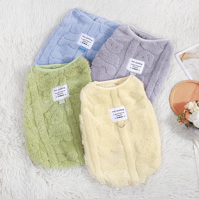 Warm Cat Apparel Cute Fluffy Cat Sweatshirt Cartoon Kitten Winter Coat Pullover Soft Skin-Friendly Knitwear (Large, Yellow2)