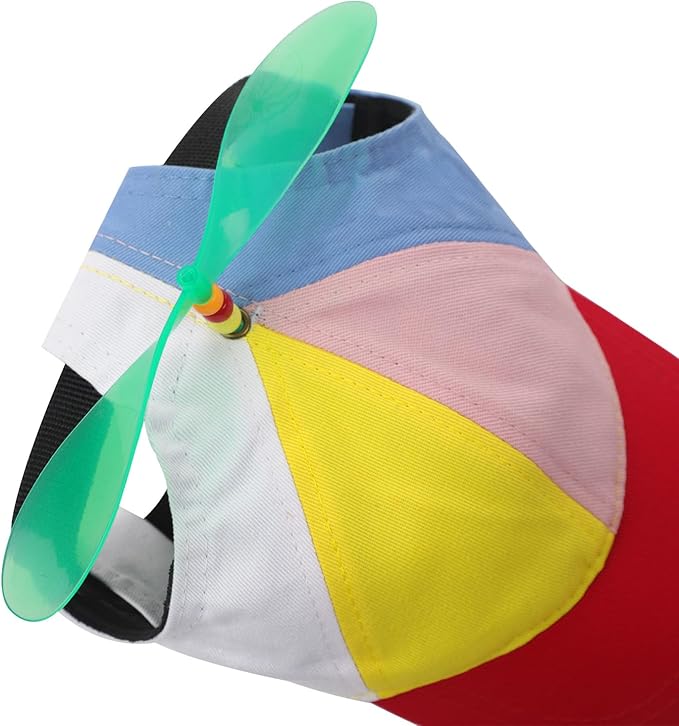Cats Dogs Propeller Hat Halloween Costume Accessory for Cats Dogs Cute Funny Colorful Pets Rainbow Helicopter Hat Baseball Cap