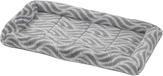 MidWest Homes for Pets QuiteTime Deluxe Wave Bolster Bed for Small Dogs; Easily Machine Wash and Dry; Gray; 22"; 40222-WVGY