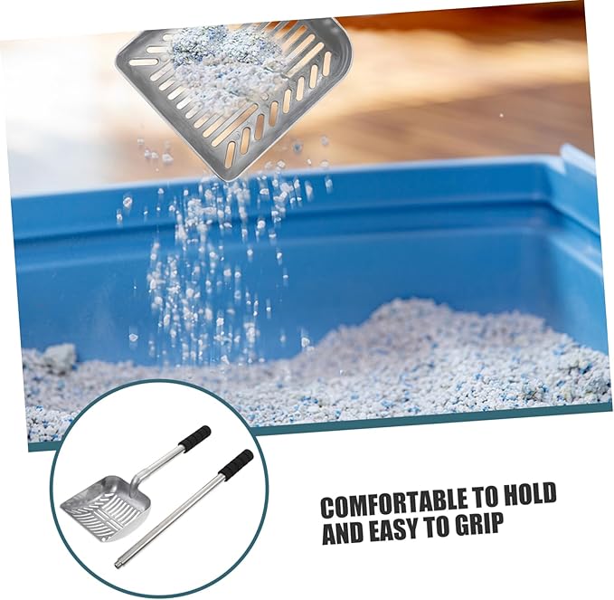 HANABASS Handle Cat Litter Shovel Poop Cleaning Scoop for Easy Pet Waste Removal Suitable for Cats and Pets Convenient Household Cleaning Tool