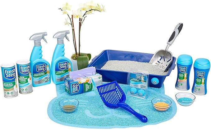 Fresh Step Cat Litter Crystals Deodorizer, Non Toxic Odor Neutralizing Crystals for Litter Boxes that Help Control Smells and Keep Home Areas Fresh, Fresh Scent, 15 Ounce - 12 Pack