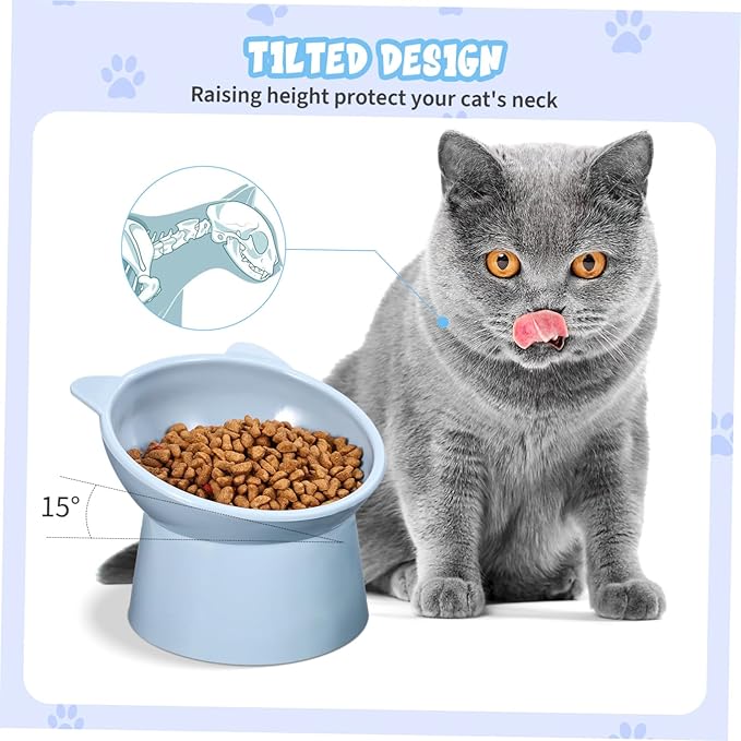 ORFOFE 3pcs Elevated Cat Bowl Raised Cat Food Bowls Slow Feeder for Pet Feeding Watering Supplies