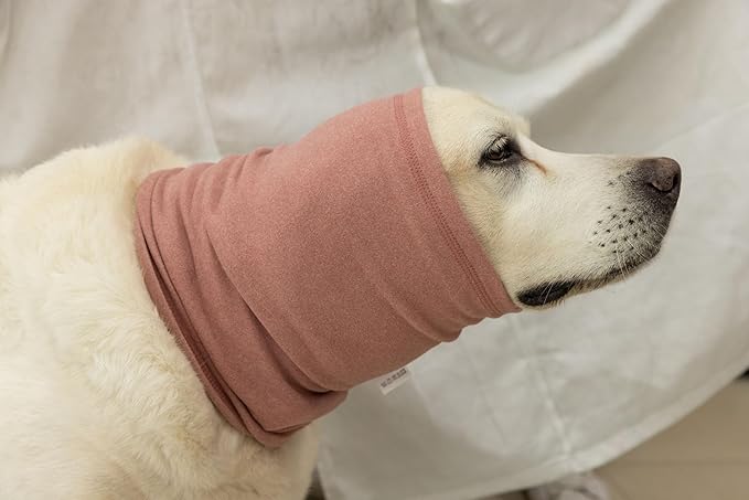 Dog Ear Cover Head Wrap Hematoma Compression Calming Quiet Ears Snood for Dogs Pink L