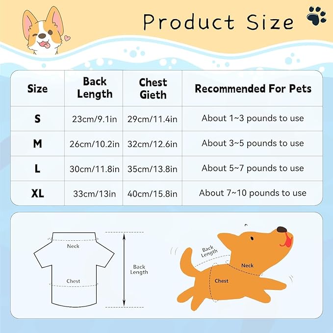 4Pcs Puppy Cat Shirts Dog Polka Dot Vest Dog Stripe Sleeveless T-Shirt Pet Soft Vest Breathable Clothes for Small Medium Dog Puppy Kitten Cat Middle-L