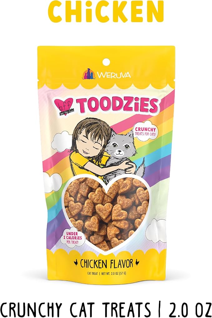 Weruva BFF Toodzies, Chicken Crunchy Cat Treats, 2oz Bag