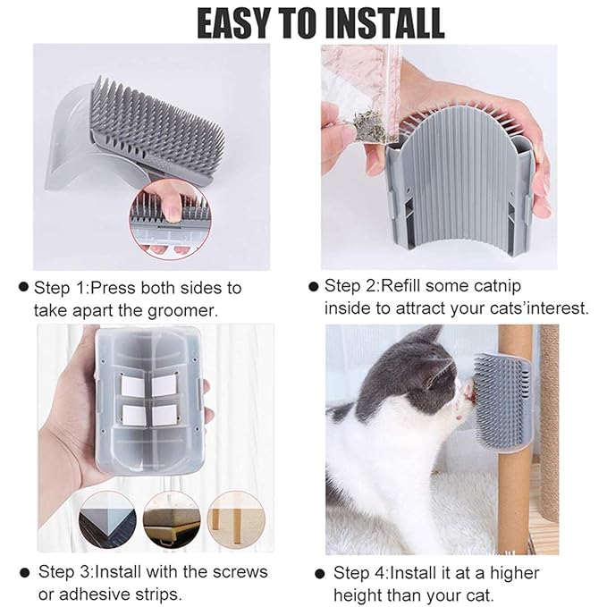 rrrrr 1pcs Pet Comb Removable Cat Corner Scratching Rubbing Brush Pet Hair Removal Massage Comb Pet Grooming Cleaning Supplies Scratcher