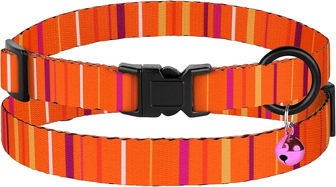 2 Pack Cat Collars with Bell - Breakaway Soft Collar for Girl & Boy Cats, Adjustable Safety Cute Kitten Collars – Comfortable Stylish Patterned Print Design Lightweight (Aztec + Serape)
