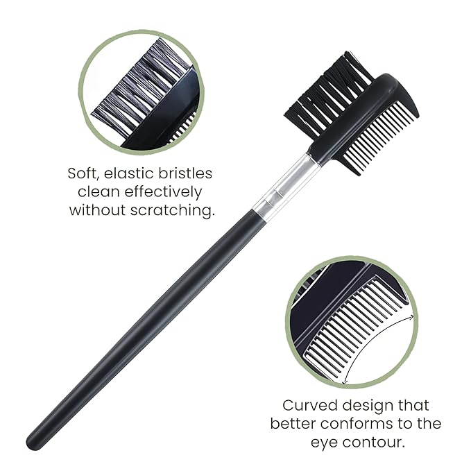 MEDUWEDU 5 Pack Flea & Lice Comb Set for Cats, Dogs & Kids – Stainless Steel Fine Tooth Nit Comb Kit with Double-Sided Tear Stain Remover, Grooming Brush & Peine para Piojos for Thick Hair (Pink)