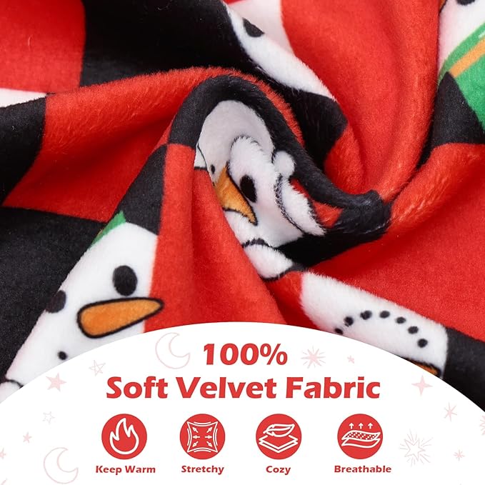CuteBone Two-Leg Velvet Pet Christmas Pajamas Girl Dog Clothes - Soft, Cozy, and Stretchy Boy Pjs for Small, Medium Dogs and Cats Winter Sleepwear Apparel LTP14XL