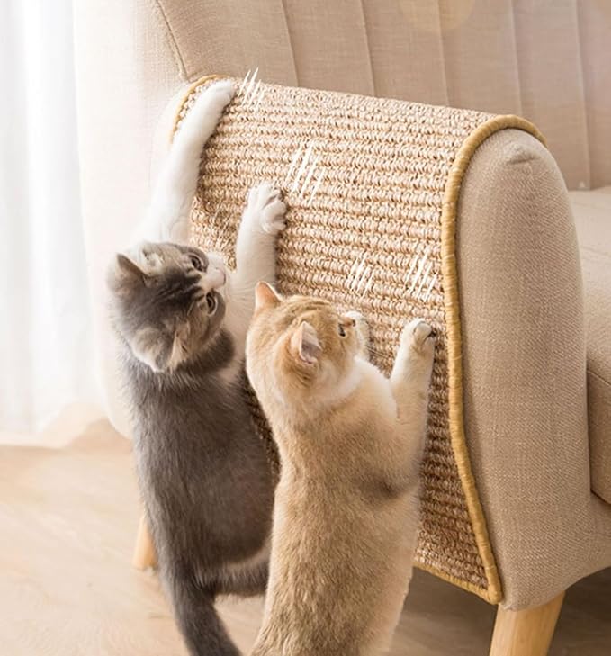 Cat Scratching Mat Pastable Natural Sisal Pad Grinding Claws Mat and Anti-Slip Carpet for Cat Grinding Claws and Furniture Protecting Carpet Sofas (Extra Large)