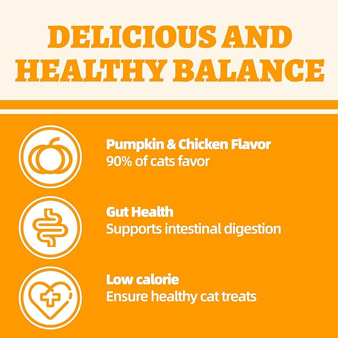 Wellix Cat Treats Pumpkin&Chicken & Pumpkin Raw Treat