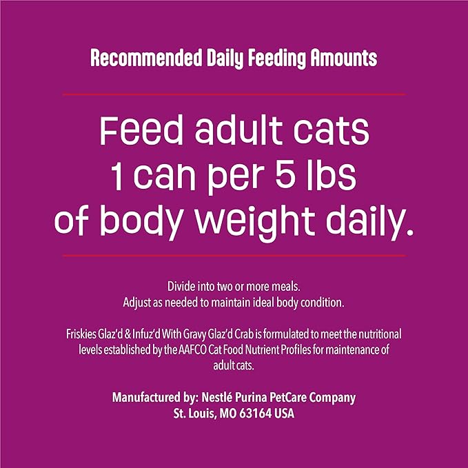 Purina Friskies Glaz’d and Infuz’d with Gravy Glaz’d Crab Flavored Wet Food for Cats - 5.5 Ounce (Pack of 24)