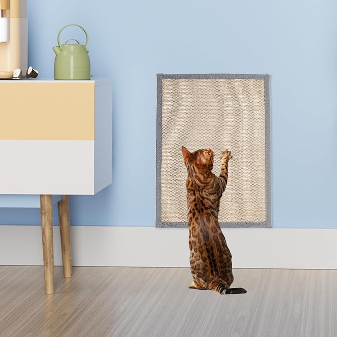 GALPADA Cat Scratching Board with Spiral Nails 30x40cm Indoor Cat Scratch Mat Sofa Protector Cardboard Scratching Pad for Fabric Furniture and Beds