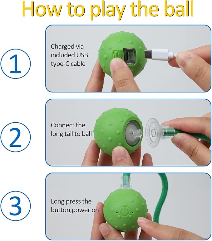 umosis Interactive Cat Toys for Bored Indoor Adult Cats, Automatic Fast Move On Carpet, Bird Chirping & Motion Activated Cat Ball