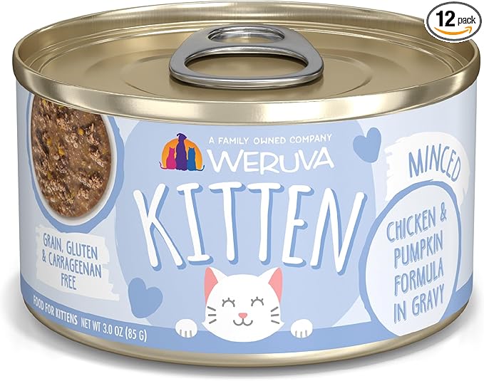Weruva Kitten, Chicken & Pumpkin Formula in Gravy, 3oz Can (Pack of 12)