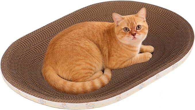 Cat Scratching Board - Funny Corrugated Furniture Protector - Cat Scratcher Bed Pet Supplies | for Small Large Kitten Play Sleep Outdoor Home Living Room Bedroom Floor