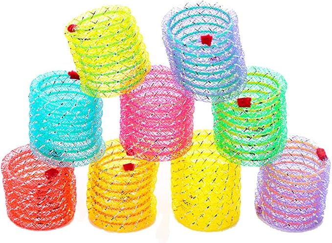 IUHKBH Cat Springs, 6 PCS Colorful Coil Spring Action Cat Toy Stretchable Kitten Kicker, Safe Kitten Stuff for All Breed Sizes