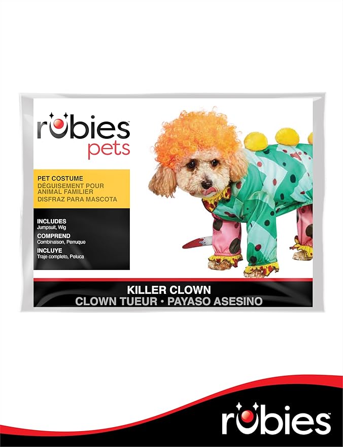 Rubies Clown Pet Costume for Dogs or Cats, XL