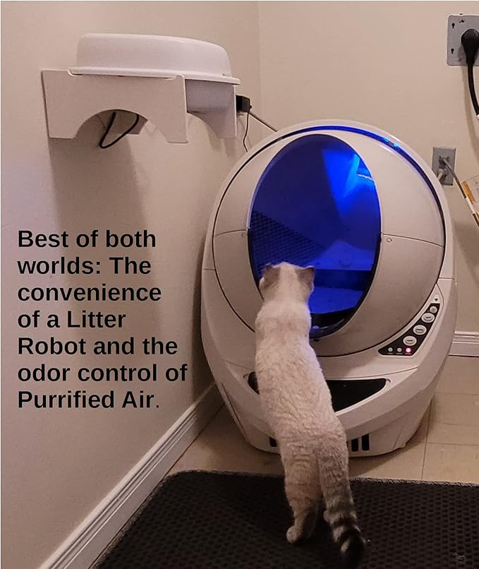 Pet Odor Filter-2 Pack by Purrified Air - Cat and ferret Litter Box Air Purifier - 6-90 times more filter media (2+ lbs.) and 11-54 times more air flow (53 CFM) than the competition