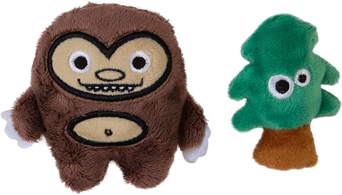 Mad Cat Sasquatch Catnip & Silvervine Plush Cat Toy, Pack of 2