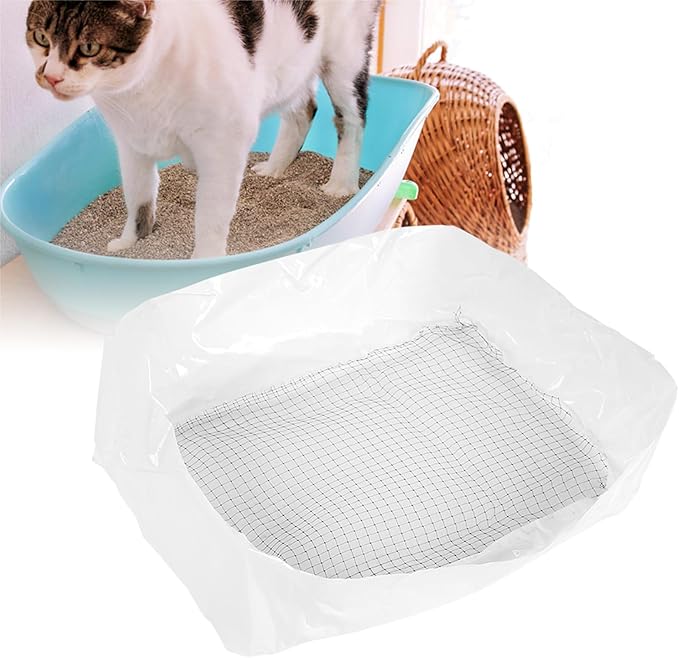 Cat Litter Box Liners, Leak Proof Cat Poop Bags, Reusable Self Sifting Litter Pan Box Liners Bags for All Kinds of Cat Litter