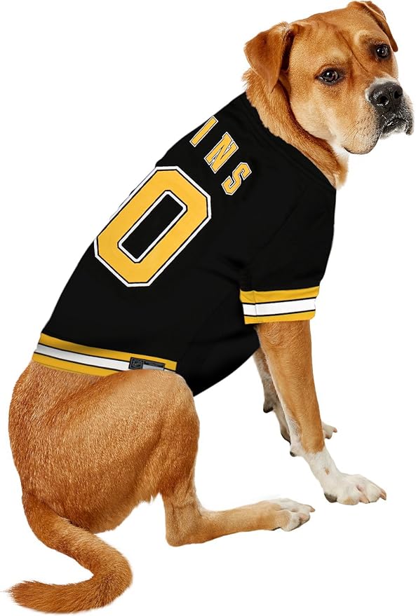 Pets First NHL Boston Bruins Jersey for Dogs & Cats, Small. - Let Your Pet Be A Real NHL Fan!