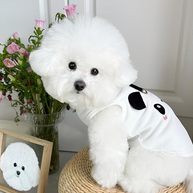 Pig/Panda Printed 3D Cat and Dog Tank Top, Cute Sleeveless Pet Clothing Tank Top for Small and Medium Dogs