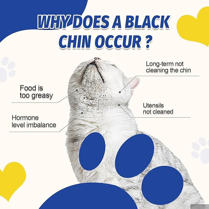 Cat Black Seed Cleaner,Remove Chin Blackheads,Cat Chin Grooming Wash,2-in-1 Wash and Brush for Stubborn Dirt,Cruelty-Free and Freshness 5.07 fl.oz