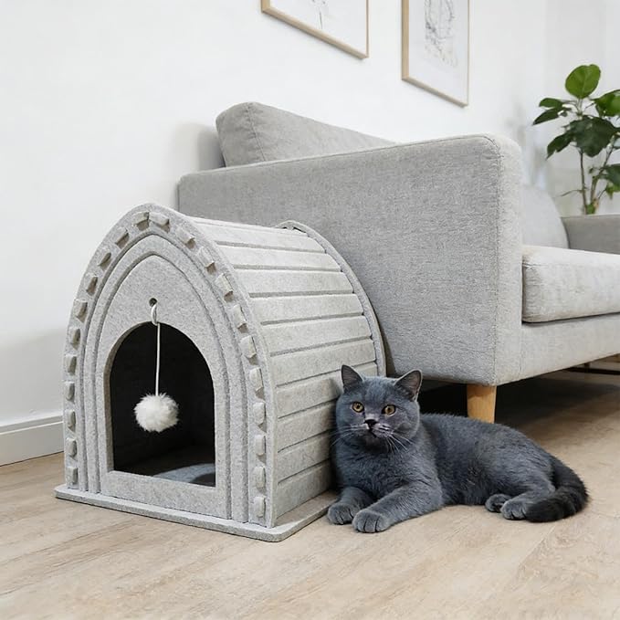 Generic Cat Scratcher Cats Scratching Board Thickened Multipurpose Decor Cat Lounge Bed Furniture Protector for Resting Indoor Kitten, Triangle