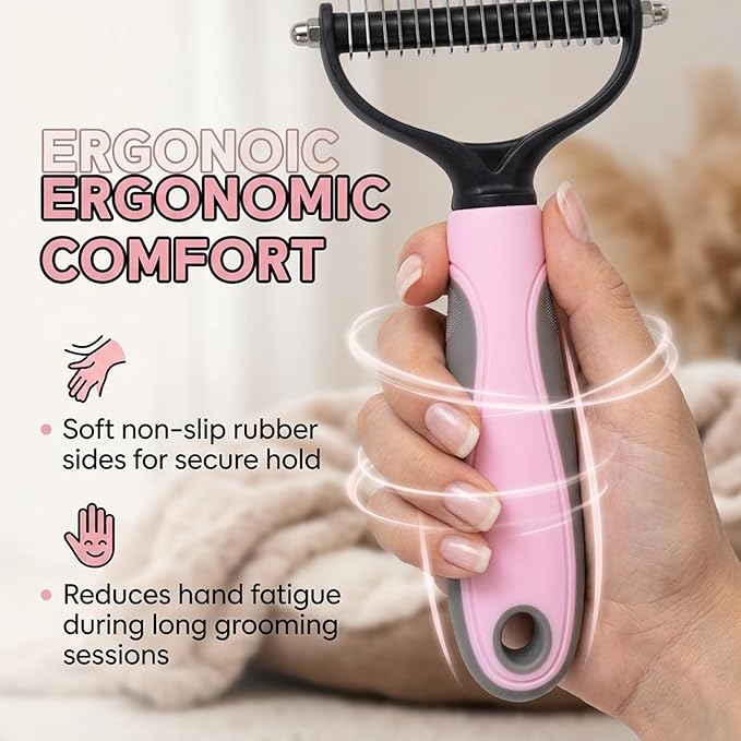 Vivanchor Deshedder, Vivanchor Pet Pro, Grooming Tool for Dogs/Cats, Double Sided Pet Grooming Brush, Professional Deshedding Tool, Pets Hair Remover Shedding, Long Haired Dog Brushes