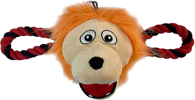 NHL Ottawa Senators Mascot Toy for Dogs & Cats. Cute & Entertaining Face with Heavy-Duty Ropes. 7" Chewy Cartoon Toy with Inner Squeaker