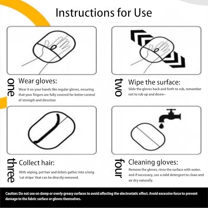 Veri dian Pet Hair Removal Glove for Dogs & Cats, Magic Brush Pet Hair Remover Tool, Reusable Magic Brush Pet Hair Remover Glove for Cats & Dogs for Clothing, Couch, Carpet, Car Seat