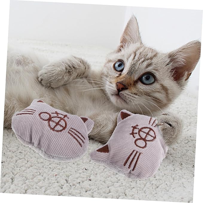 ORFOFE 3pcs Plush Catnip Filled for Cats Indoor Chew and Tease Soft Cat Pillow Interactive Lovely Playset