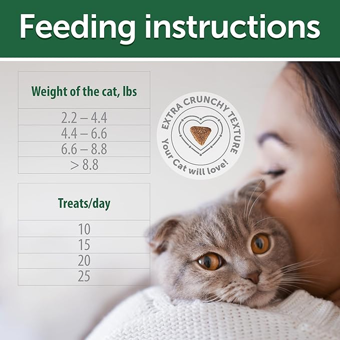 Nature's Protection Cat Dental Treats - Crunchy Oral Care Chews for Cat Teeth Cleaning for Adult Cats - No Bad Breath, Less Hairball (Superior Care - Poultry, 2.64 oz)