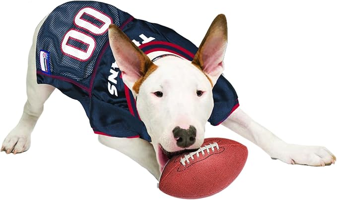 NFL Housotn Texans Dog Jersey, Size: Medium. Best Football Jersey Costume for Dogs & Cats. Licensed Jersey Shirt
