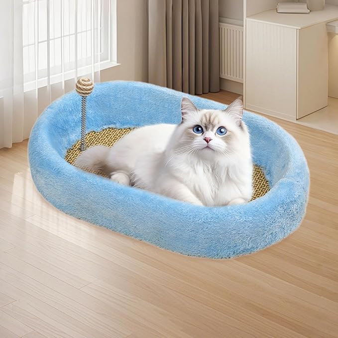 Cat Scratcher Pad Kitten Bed Sofa Protection Play Furniture Protector Training Toys Cat Scratching Board Cats Scratching Pad- Blue