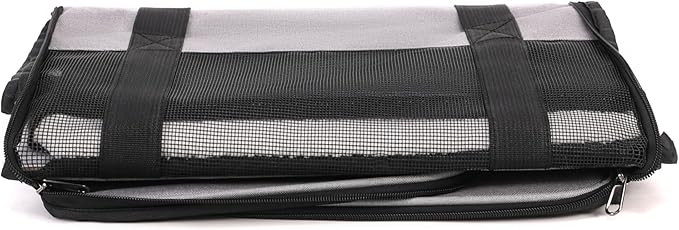 Cat Dog Carrier for Small Medium Pets up to 18 Lbs, Lightweight Portable Cat Carrier Bag, TSA Airline Approved Carrier, Carry Bag for Flight, Soft Sided Cat Bag for Travel (17x11x11 Grey)