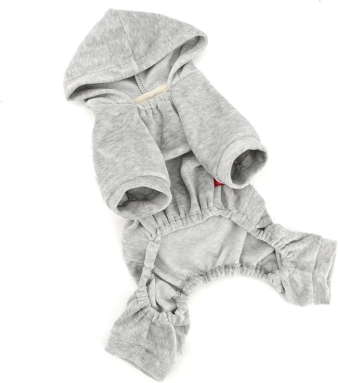 Girl Dog Clothes for Small Dogs Cute Doggie Outfits Rhinestone Crown Stretchy Puppy Pajamas Soft Velvet Hoodie 4 Legged Jumpsuit Lightweight Pet Tracksuit Cat Apparel Leash Hole