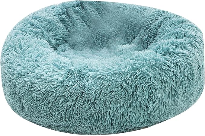 Thereisno Soft Handmade Pet Bed for Cat or Small Dog Detachable Round Bed for Fall Winter Indoor Sleeping Furniture Cat Bed