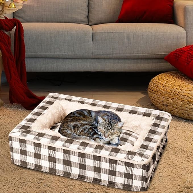 Small Dog Bed - Warm Pet Sleeping Nest Cuddler - Washable Sleeping Puppy Bed | for Living Room Crate Interior Bedroom Home