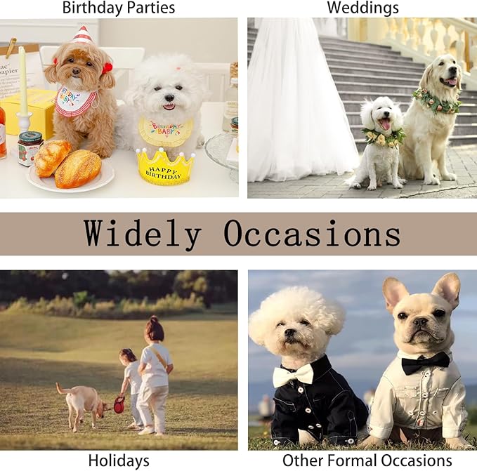 MAMORE Plaid Dog Shirt, Cute Puppy Outfit T-Shirt for Small Dogs Boy Girl, Soft Breathable Pet Cat Clothes Easter Thanksgiving Christmas Costume Apparel
