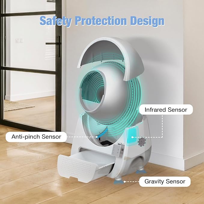 CATLINK Self Cleaning Cat Litter Box, Automatic Cat Litter Box, Double Odor Removal, Cat Litter Box for Cats from 3.5 pounds to 22 pounds (Young Version)