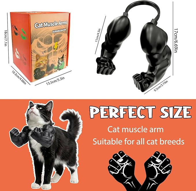 Cat Muscle Arm, 3D Printed Muscle Arm Costume, Creative & Funny Pet Toy, Costume Accessories for Pet Dress-Up, Cosplay, Parties & Photos