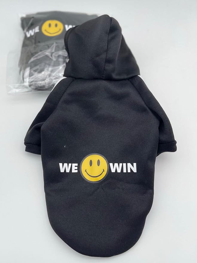 Cute Dog Hoodie Sweater Pullover Tracksuit Jacket Winter Cold Weather Coat Clothes Clothing 2-Legs Black for Cat Puppy Small Medium Big All Type Dogs (Medium)