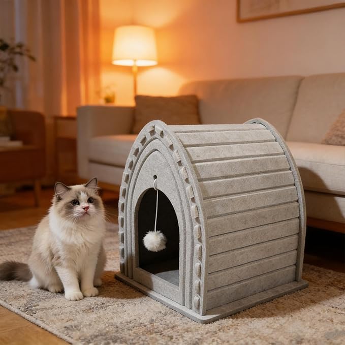 Generic Cat Scratcher Cats Scratching Board Thickened Multipurpose Decor Cat Lounge Bed Furniture Protector for Resting Indoor Kitten, Triangle
