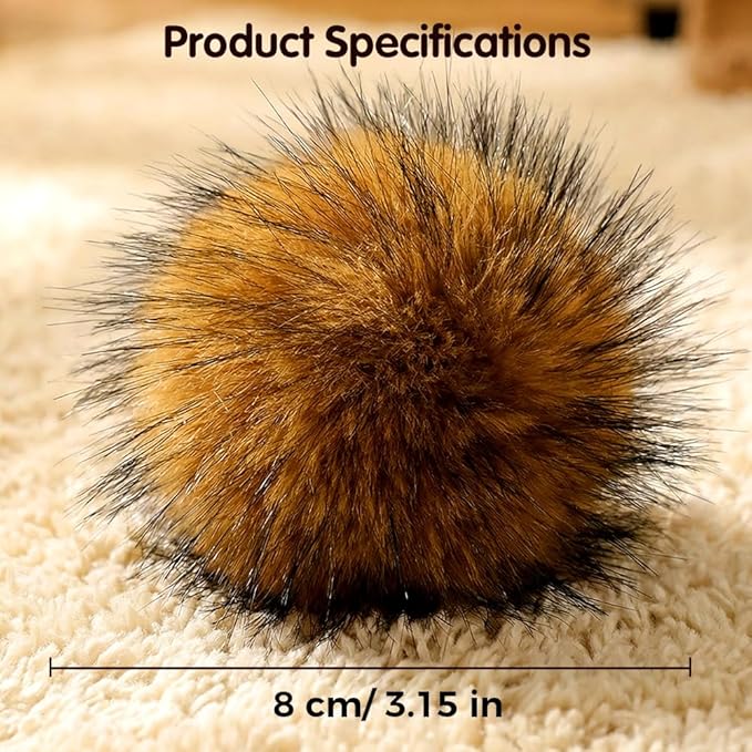 Cat Toy Faux Rabbit Fur Ball,2026 New Soft Rabbit Fur Catnip Balls,Fluffy Catnip Toy for Indoor Cats,Washable & Fun to Chase for Exercise and Bonding (Ball/3pcs)