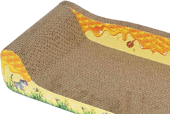 Cat Scratcher Cardboard Lounge Protect Carpets and Sofas Cat Furniture Pet Sofa Cat Scratch Bed for Indoor Cats Exercise Rest, L